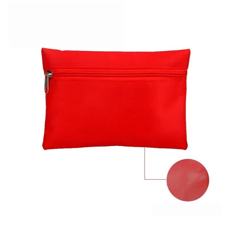 First Aid Kit Emergency Empty Medicine Storage Bag for Travel Portable Rescue Pill Pocket with Zipper Waterproof Small Red...