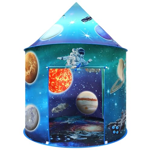Kaivee Space World Play Tent Pop Up Kids Indoor Sensory Playhouse Children Foldable Kids Tent for Boys Girls Toddler as 3 ...