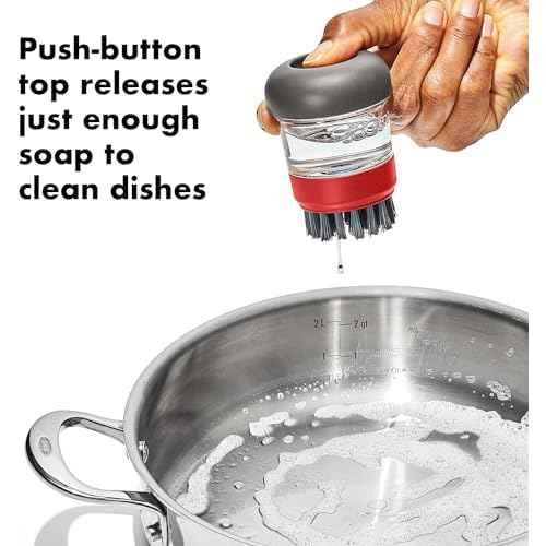 OXO Outdoor Soap Dispensing Dish Brush with Storage Case