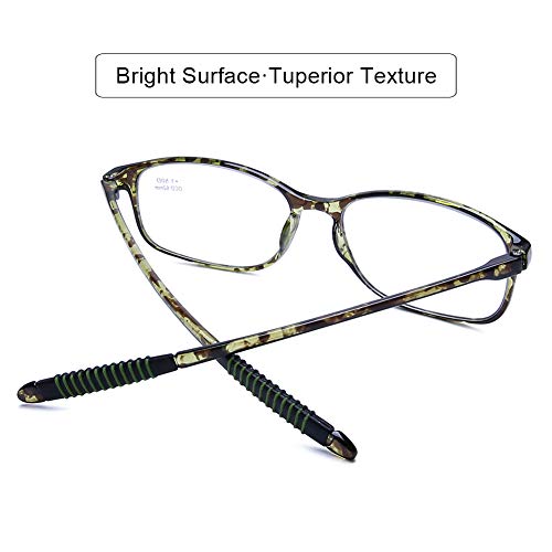 DOOViC Computer Reading Glasses 4 Pack Blue Light Blocking Glasses Anti Eyestrain Flexible Lightweight Readers for Women Men