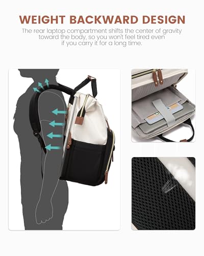 LOVEVOOK Laptop Backpack for Women, 15.6'' Waterproof Nurse Bag Teacher Work Backpack Purse for Women, Travel Computer Bac...