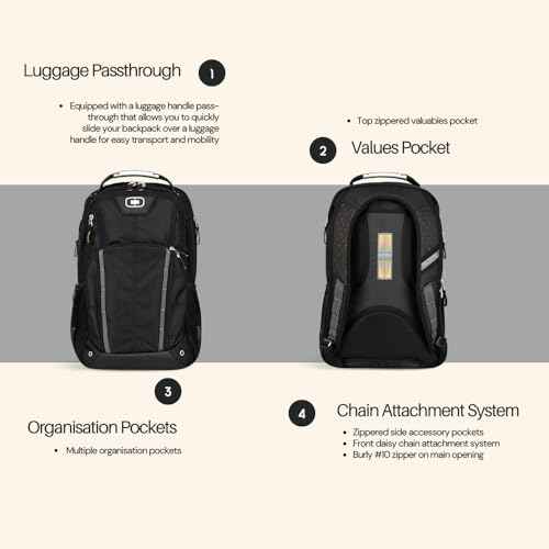 Callaway Axle 17" Laptop Backpack, Black, 19.25" H x 13" W x 9.25" D