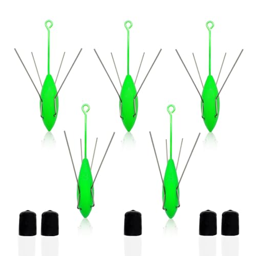 Premium 5 PCS Sputnik Sinker Fishing Weights - Heavy-Duty Long Tail Spider Sinkers for Saltwater Surf Casting, Catfishing,...