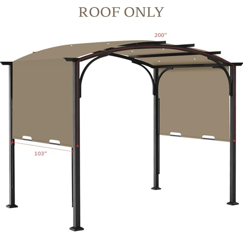 Pergola Canopy Replacement Cover for Lowe's Allen + Roth 10x10 Ft Freestanding Pergola, 200" x 103" Shade Cover, Compatibl...