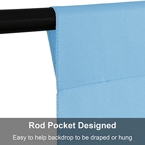 Joccun 5X7FT Light Blue Backdrop Background for Photography,Polyester Backdrop Curtain Background Screen for Photography,P...