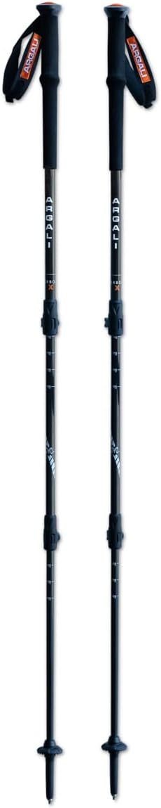 Argali Carbon X Trekking Poles, Charcoal Black