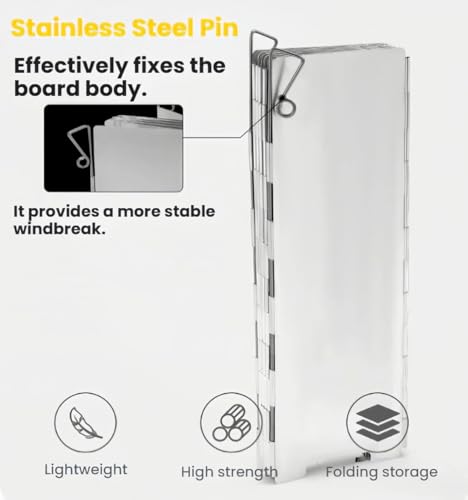 Camp Stove Windscreen with Bag, 10 Plates Ultralight Foldable Alcohol/Tent Stove Aluminum Alloy Wind Screen for Camping