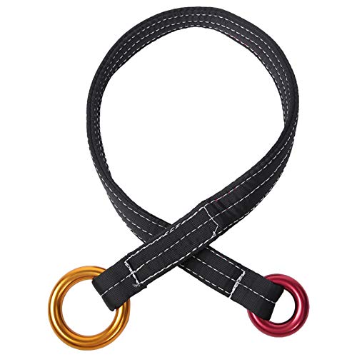 Yulatik 22KN Climbing Rope - Double-Woven Polyester Rescue Belt Tree Climbing Lanyard with 2 Anodized Rings for Arborists,...