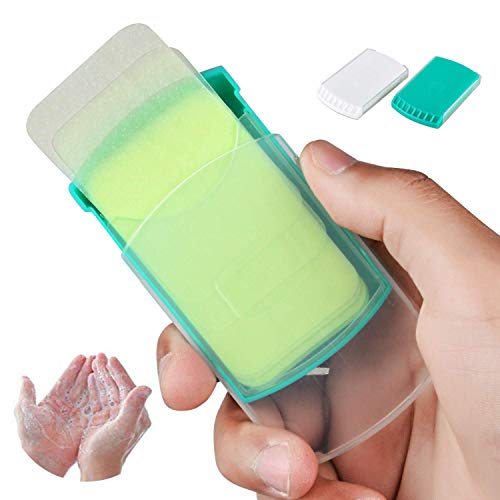 HongyiTime 2 Boxs (100 Sheets) Hand Washing Soap Sheets for Outdoor Travel,Portable Camping Hand Soap,Hiking Washing Hand ...