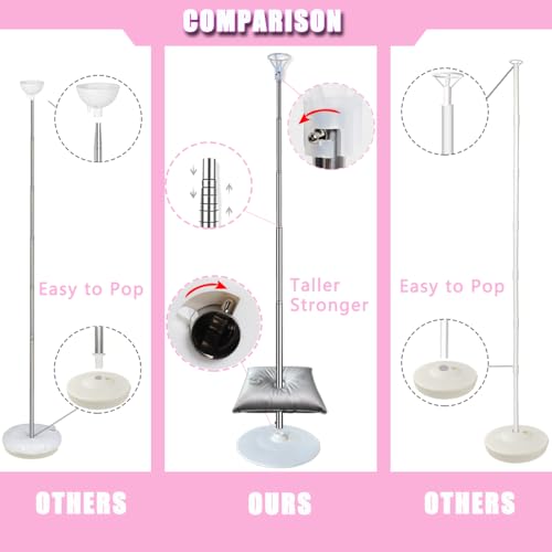 DECOJOY Balloon Column Stand Set of 2, Adjustable 7 Feet Ballon Arch Stands with Bases for Floor, Tall Baloon Tower Pillar...