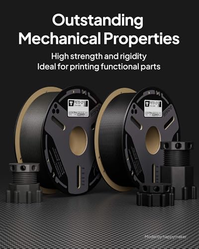 ELEGOO Carbon Fiber PETG Filament 1.75 mm Black 1KG, High Strength & Rigidity PETG-CF 3D Printing Filament, Abrasion Resis...