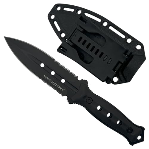 TAKUMITAK Hunting Survival Knife 9" Full Tang Fixed Blade Knives Camping Gear with Extra Set of FRN Handle Scales, MOLLE C...