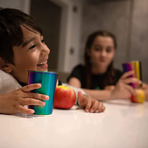 10oz Kids Cups – Stainless Steel Cups for Home, Party, Camping & Outdoor Activities – BPA Free, Unbreakable, Premium Stack...