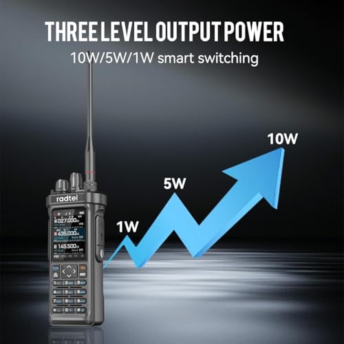 Radtel RT-950 PRO Ham Radio TX GPS/APRS, 10W Walkie Talkie Long Range Handheld Two Way Radio, AM/FM/CB/SW/MW/LW RX, Blueto...