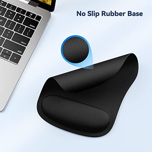 TECKNET Mouse Pad with Wrist Support, Ergonomic Gaming Mouse Pad Pain Relief, Portable Comfortable Mousepad for Computer, ...