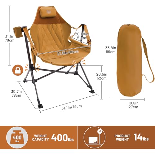 TIMBER RIDGE Hammock Camping Chair, Oversized Swinging Hammock Chair with Adjustable Back and Seat for Outdoor Lawn, Sport...