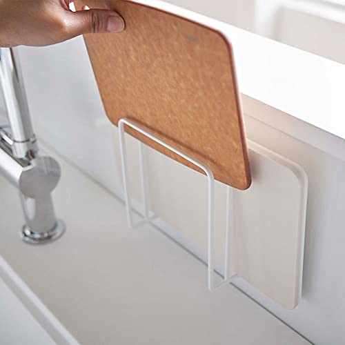 Yamazaki Industries 5138 Magnetic Cutting Board Stand, White, Approx. W 5.3 x D 2.2 x H 5.5 inches (13.5 x 5.5 x 14 cm), T...