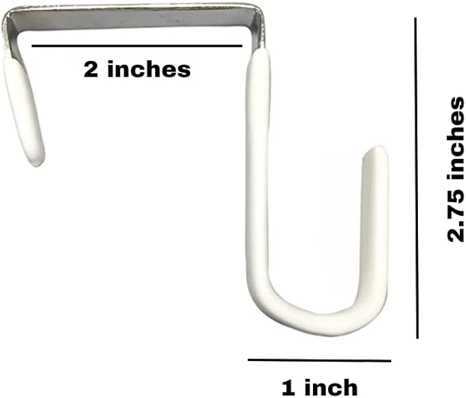 Evelots Over The Door Hooks - 4 Pack - Hangers for Clothes, Towel, Coats, Hats, Handbags - Made of Rubber Coated Steel - Closet, Bathroom, Office