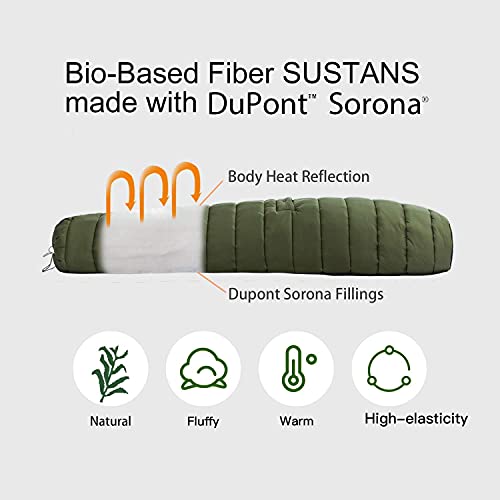 Onewind Ultralight One Person Tent, Waterproof Backpacking Tent and Ultralight Camping Sleeping Bag with Footbox