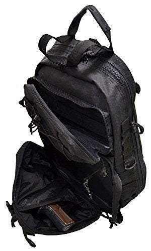 EXPLORER B8-BK Tactical Hydration Pack Ready Backpack with Molle & Chest Strap, Black