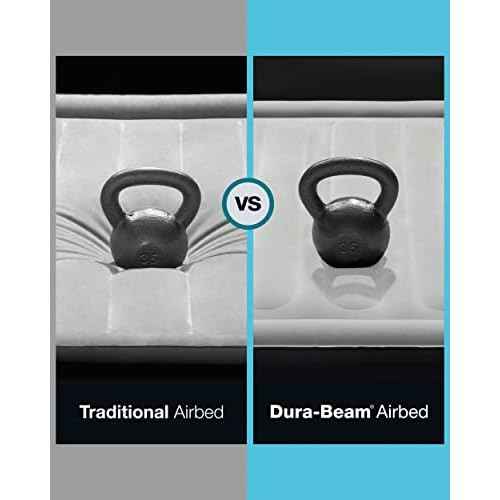 Intex 64739WB Dura-Beam Extra Raised Airbed: Queen Size ? Built-in Electric Pump ? 20in Bed Height ? 600lb Weight Capacity - Maroon