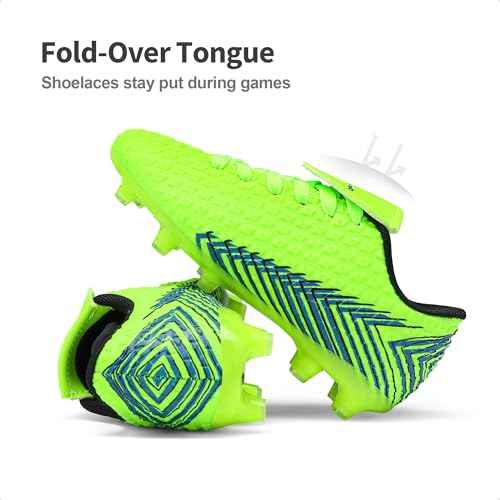 DREAM PAIRS Boys Girls Outdoor Soccer Cleats Football Shoes for Little/Big Kid