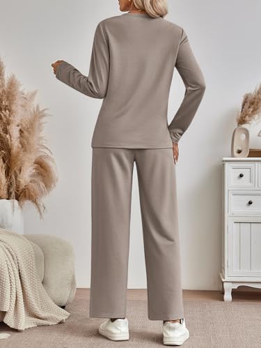 AUTOMET Sweatsuits Women 2 Piece Outfit Fall Airport Lounge Sweat Sets With Wide Leg Pants Track Fashion Suits 2025