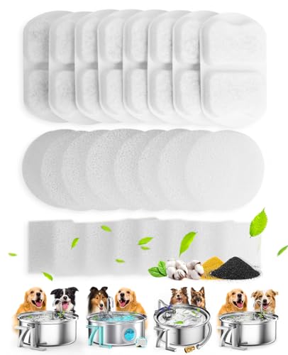oneisall Dog Water Fountain for Large Dogs,7L/230oz/1.8G Stainless Steel Dog Fountain Super Quiet with Triple Filtration,G...