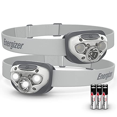 Energizer LED Headlamp PRO (2-Pack), IPX4 Water Resistant Headlamps, High-Performance Head Light for Outdoors, Camping, Ru...