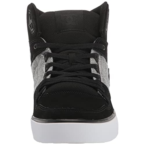 DC Men's Pure High Top Wc Skate Shoes Casual Sneakers, Black/Battleship/Armor, 6.5