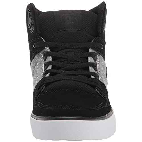 DC Men's Pure High Top Wc Skate Shoes Casual Sneakers, Black/Battleship/Armor, 15