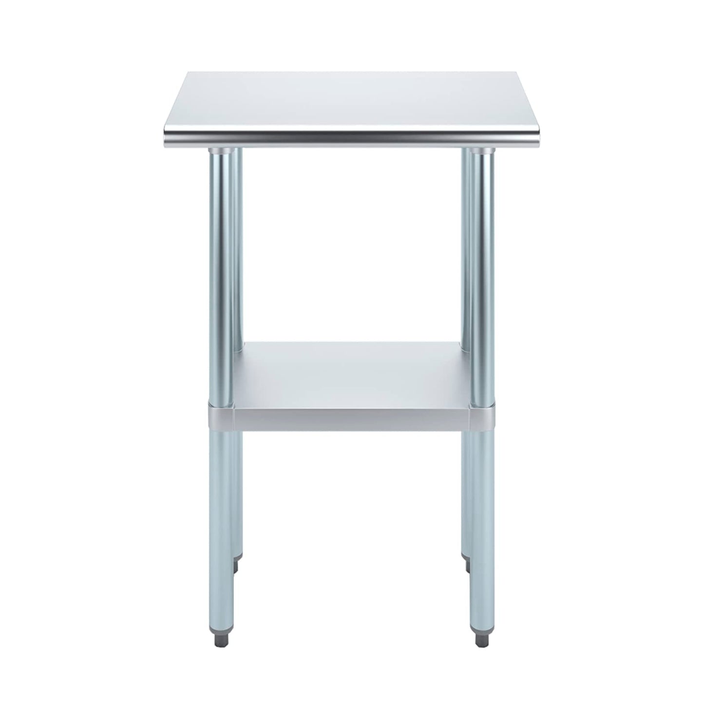 AmGood 14 in. x 24 in. Stainless Steel Work Table | Metal Kitchen Food Prep Table | NSF