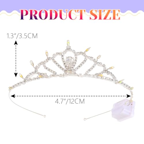DRESBE Light Up Crystal Crown LED Rhinestone Tiara Headbands Princess Glow Party Hair Accessories for Women and Girls