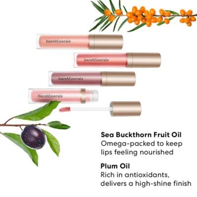 bareMinerals Mineralist Lip Gloss-Balm, Hydrating Lip Gloss + Balm Hybrid, Sheer Glossy Lip Balm, No Stickiness, Improves Lip Sm