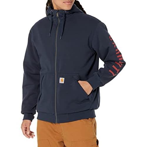 Carhartt Men's 105443 Rain Defender¢ç Loose Fit Fleece-Lined Logo Graphi