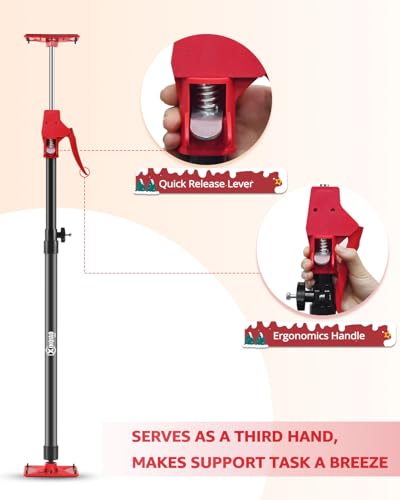 XINQIAO Cabinet Jacks for Installing Cabinets, Light Duty Third Hand Tools Adjustable Support Pole from 15.7 in to 27.6 i...