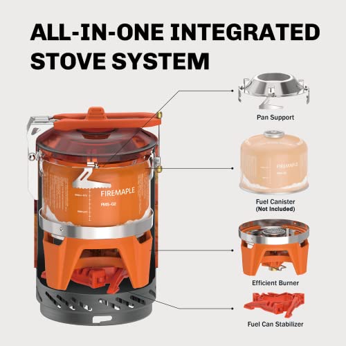 Fire-Maple Fixed Star X2 Backpacking and Camping Stove System Outdoor Propane Camp Cooking Gear Portable Pot Jet Burner Se...