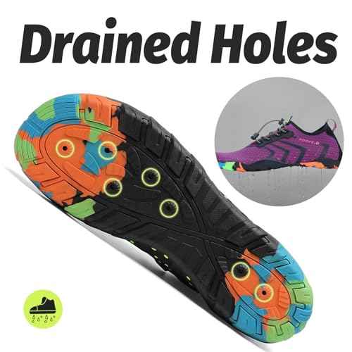 SAGUARO Water Shoes for Women - Barefoot Quick-Dry Aqua Sock, Lightweight, Breathable for Swimming, Beach and Outdoor Activities Size 5.5-10.5