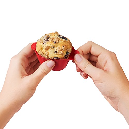 OXO Good Grips Silicone Baking Cups, Pack of 12, Reusable, BPA-Free, Dishwasher Safe, Non-Stick, Food Grade, Cupcake Cups, Muffin Cups, Cupcake Liners, Muffin Liners