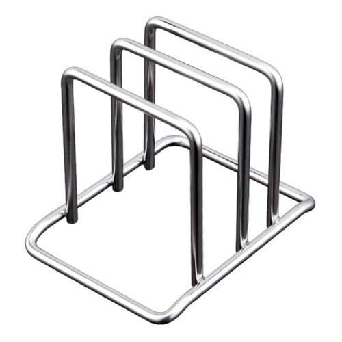 Teensery Cutting Board Holder Stainless Steel Wire Chopping Board Stand Cutting Board Storage Rack Organizer with 2 Slots ...