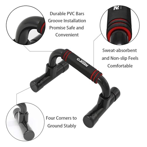 Push Up Bars Strength Training - Workout Stands With Ergonomic Push-up Bracket Board with Anti-Slip Sturdy Structure Porta...