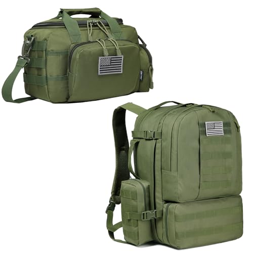 DBTAC Range Bag Small + Tactical Backpack Molle Bag (Green)