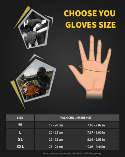 Liovoras Tactical Gloves for Men, Shooting & Motorcycle Gloves with Hard Shell Knuckle Protection & Leather Palm for Airso...