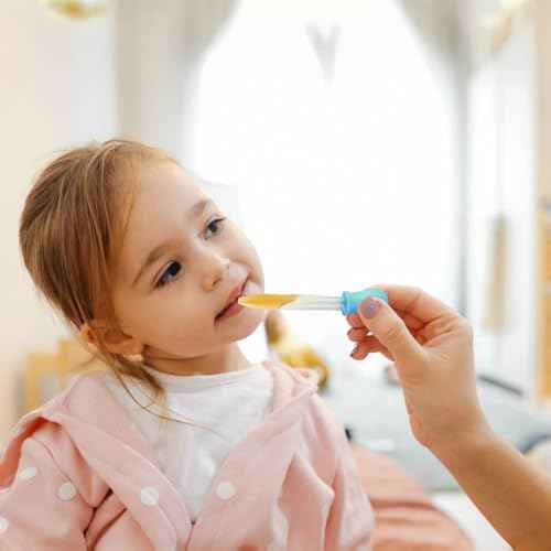 Liquid Droppers, 30 Pcs 5ml Medicine Droppers for Kids, Silicone Pipettes Dropper with 1 Clean Brush, Small Plastic Eye Dropper for Kids Medicine, Candy Mold, Gummy Bear, Gelatin, Oil, Crafts