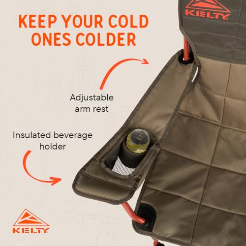 Kelty Essential Camping Chair, Folding Camp Seat for Festivals, Beach Days, Tailgating (Bungee Cord)