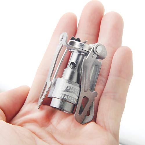 BRS 3000T Backpacking Stove Camping Stove Pocket Stove Portable Propane Stove Ultralight Mini Stove with 1 Extra Backup O-...