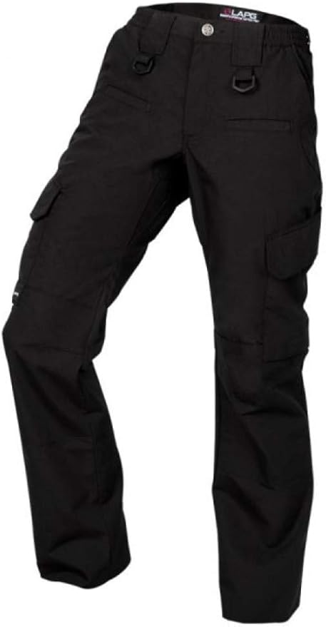 LA Police Gear LAPG Women's Uniform Tactical Pants, Elastic Waistband, Mid Rise, Relaxed Fit, Work Cargo Pants for Women