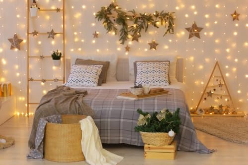 Lighting EVER 594 LED Curtain Lights, 20 x 10 ft Plug in Hanging Fairy String Lights, Wedding Party Backdrop Lights, Twink...