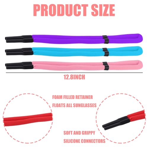 VITASHYNX 8 Pcs Floating Glasses Strap, Sunglasses Floating Strap, Buoyant Glasses Retainer For Boating Kayaking Fishing P...