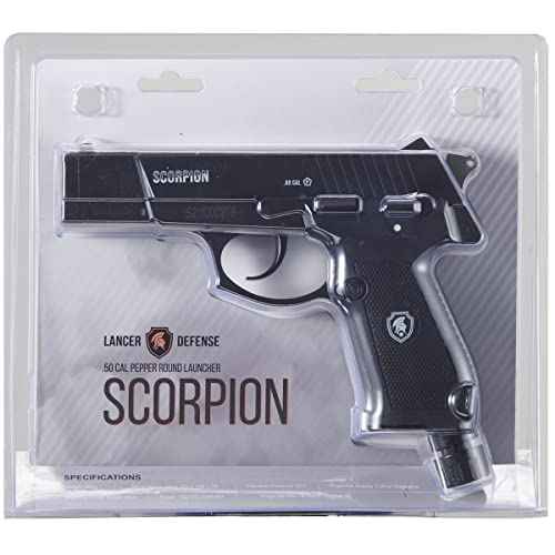 Lancer Tactical Scorpion 0.5 Caliber CO2 Non-Blowback Air Self Defense-Less Lethal, Ideal for Home and Personal Defense-Police-Grade Pepper Projectile Gun